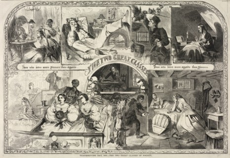 Thanksgiving Day, 1860 - The Two Great Classes of Society, 1860. Winslow Homer (American,