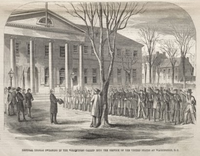 General Thomas Swearing in the Volunteers Called into the Service of the United States at