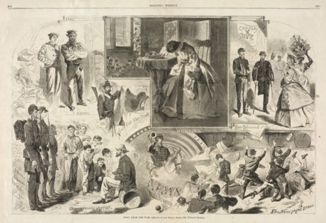 News from the War, 1862. Winslow Homer (American, 1836-1910). Wood engraving
