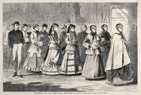The Morning Walk - Young Ladies' School Promenading the Avenue, 1868. Winslow Homer (American,