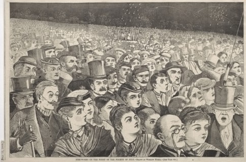 Fire-Works on the Night of the Fourth of July, 1868. Winslow Homer (American, 1836-1910). Wood