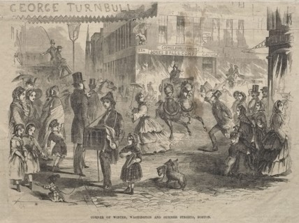 Corner Winter, Washington and Summer Streets, Boston, 1857. Winslow Homer (American, 1836-1910).