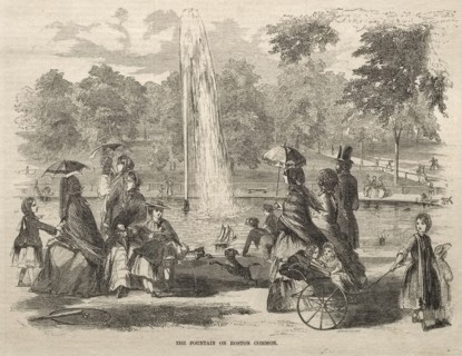 The Fountain at Boston Common, 1857. Winslow Homer (American, 1836-1910). Wood engraving