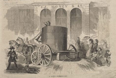 A Boston Watering-Cart, 1857. Winslow Homer (American, 1836-1910). Wood engraving