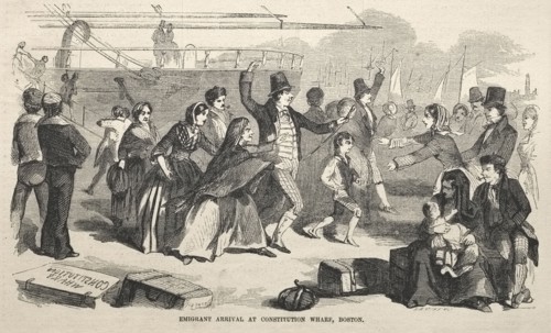 Emigrant Arrival at Constitution Wharf, Boston, 1857. Winslow Homer (American, 1836-1910). Wood
