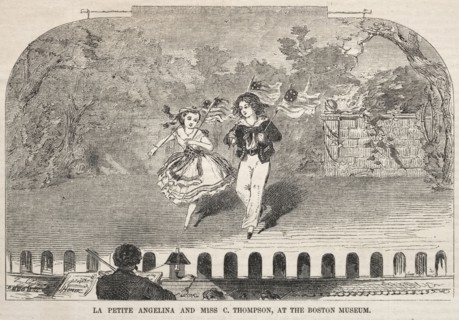 La Petite Angelina and Miss C. Thompson, at the Boston Museum, 1859. Winslow Homer (American,