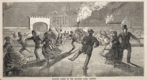 Evening Scene at the Skating Park, Boston, 1859. Winslow Homer (American, 1836-1910). Wood