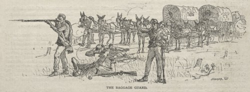 The Baggage Guard, 1888. Winslow Homer (American, 1836-1910). Wood engraving