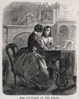 Mrs. Otcheson at the Piano, 1860. Winslow Homer (American, 1836-1910). Wood engraving
