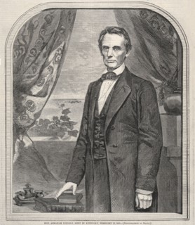 Hon. Abraham Lincoln, Born in Kentucky, February 12, 1809, 1860. Winslow Homer (American,