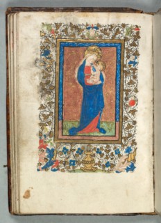 Book of Hours (Use of Metz): Fol. 26v, Virgin and Child, c. 1440. France, Metz. Ink, tempera, and