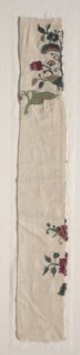 Embroidered Cover, 1700s. France, 18th century. Embroidery, silk; overall: 54.5 x 8.2 cm (21 7/16 x