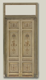 Double-Leaf Doors, 1790s. Pierre Rousseau (French, 1751-1829). Oil on wood; framed: 407.7 x 166.4 x