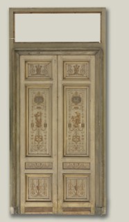 Double-Leaf Doors, 1790s. Pierre Rousseau (French, 1751-1829). Oil on wood; framed: 407.7 x 166.4 x