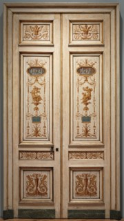 Double-Leaf Doors, c. 1790s. Pierre Rousseau (French, 1751-1829). Oil on wood; framed: 287 x 154 x