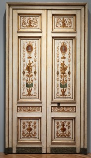 Double-leaf Doors, 1790s. Pierre Rousseau (French, 1751-1829). Oil on wood; unframed: 274 x 63 cm