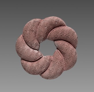 Box  with Ink Cakes:  Red Ink Cake in Shape of a Brocade Knot, 1795-1820. China, Qing dynasty