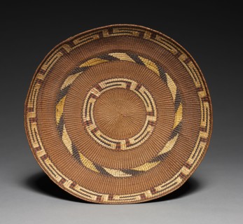 Twined Bark Tray, late 1800's. Northwest Coast, Tlingit, late 19th century. Twined bark; overall: 5