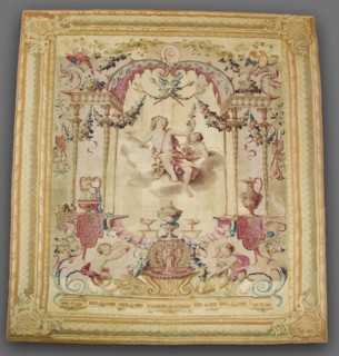 Seasons: Autumn, Bacchus, 1700s. Gobelins (French). Tapestry weave; silk, wool, cotton; overall: