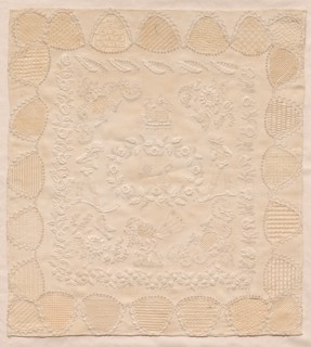 Sampler, 1800s. Mexico, 19th century. Embroidery; average: 38.1 x 41.9 cm (15 x 16 1/2 in.).