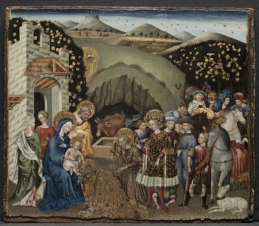 The Adoration of the Magi, 1440-45. Giovanni di Paolo (Italian, c. 1403-1482). Tempera and gold on