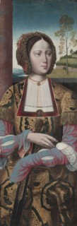 Saint Catherine, c. 1520. Master of the Holy Blood (Netherlandish). Tempera on wood panel; framed: