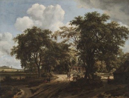 A Cottage in the Woods, c. 1662. Meindert Hobbema (Dutch, 1638-1709). Oil on canvas; framed: 122.5