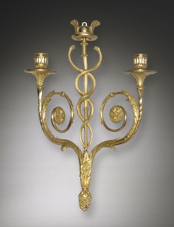 Louis XVI Style Candle Bracket, c. 1775-1790. France, style of Louis XVI, 18th Century. Gilded