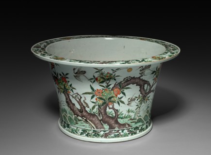 Jardiniere, 1662-1722. China, Qing dynasty (1644-1911), Kangxi reign (1661-1722). Porcelain with