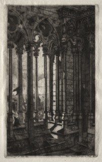 Etchings of Paris:  The Gallery of Notre Dame, 1853. Charles Meryon (French, 1821-1868). Etching