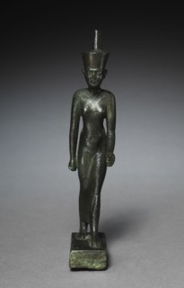 Statuette of Neith, 305-30 BC. Egypt, Greco-Roman Period, probably Ptolemaic Dynasty. Bronze, solid