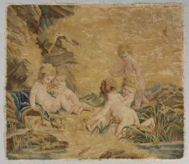 Children Playing: The Bath, 1700s. Workshop of Charron (French), after a design by François Boucher