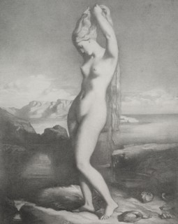 Venus Anadyomène, 1839. Théodore Chassériau (French, 1819-1856). Lithograph; sheet: 44.5 x 31.3 cm