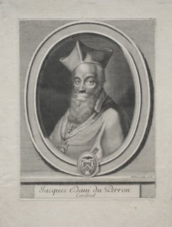 Cardinal Jaques Davey Duperron. Gerard Edelinck (French, 1640-1707). Engraving