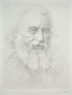 Portrait of Henry Wadsworth Longfellow (2nd Plate). Alphonse Legros (French, 1837-1911). Lithograph