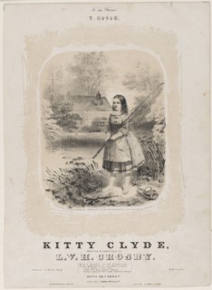 Kitty Clyde, 1854. America, 19th century. Lithograph