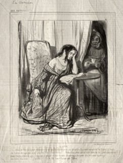 Les Actrices:  Le Rôle, 1843. Paul Gavarni (French, 1804-1866). Lithograph