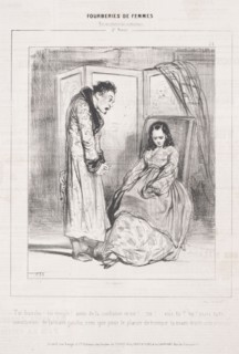 Fourberies de Femmes:  En matière de sentiment, 1842. Paul Gavarni (French, 1804-1866). Lithograph
