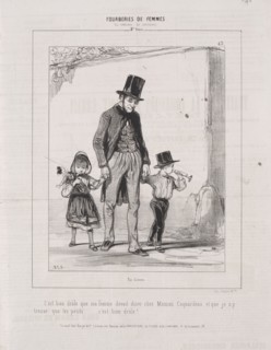Fourberies de Femmes:  En matière de sentiment, 1842. Paul Gavarni (French, 1804-1866). Lithograph