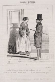 Fourberies de Femmes:  En matière de sentiment, 1842. Paul Gavarni (French, 1804-1866). Lithograph