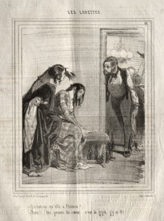 Les Lorettes, 1842. Paul Gavarni (French, 1804-1866). Lithograph
