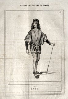 Historique du Costume en France: Page, 1843. Paul Gavarni (French, 1804-1866). Lithograph