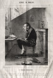 Scènes de Moeurs:  Le Problême embarassant.... Charles Joseph Traviès de Villers (French,