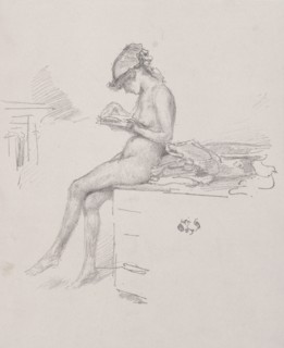 The Little Nude Model Reading, 1890. James McNeill Whistler (American, 1834-1903). Lithograph