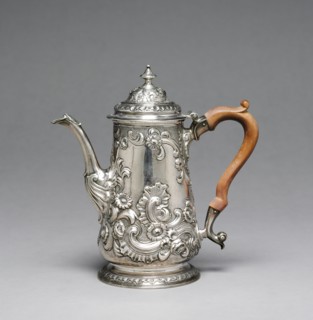 Coffeepot, 1742-1743. England, Newcastle, 18th century. Silver; diameter: 11.2 cm (4 7/16 in.);