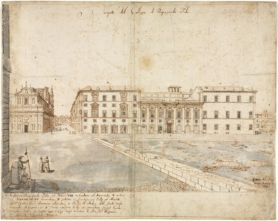 Eighteen Views of Rome: The Collegio di Propaganda Fide (recto); Sketches of Windows and Pilasters
