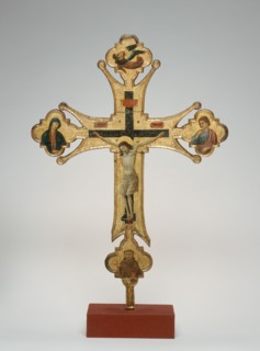 Processional Cross, c. 1320. Master of Santa Chiara (Italian). Oil on canvas on wood; unframed: 61