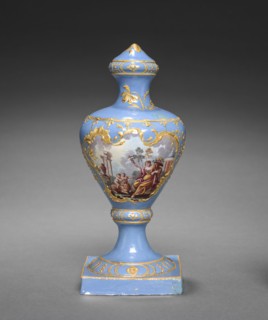 Urn, c. 1770. England, South Staffordshire, 18th century. Enamel; overall: 22.6 x 9.1 x 9.3 cm (8