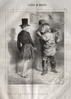 Scènes de Moeurs:  Voulez-vous me permettre d'allumer mon brule-gueule?. Charles Joseph Traviès de