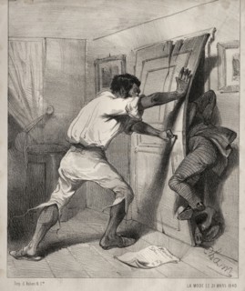 Un Créancier trop pressé, 1840. Cham (French, 1818-1879). Lithograph